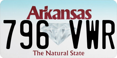 AR license plate 796VWR