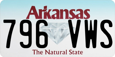 AR license plate 796VWS