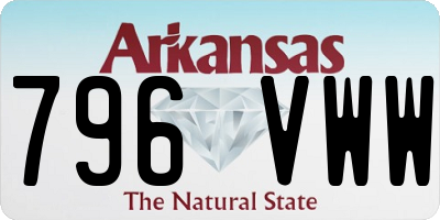 AR license plate 796VWW