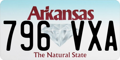 AR license plate 796VXA