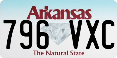 AR license plate 796VXC