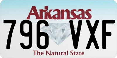 AR license plate 796VXF