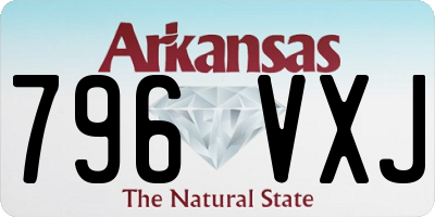 AR license plate 796VXJ