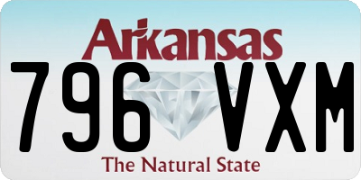 AR license plate 796VXM