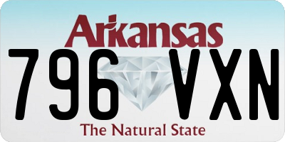 AR license plate 796VXN