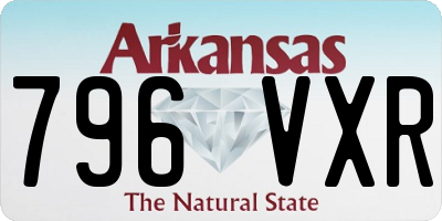 AR license plate 796VXR
