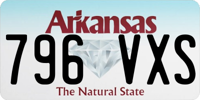 AR license plate 796VXS