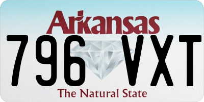 AR license plate 796VXT