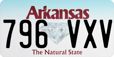 AR license plate 796VXV