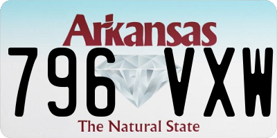 AR license plate 796VXW
