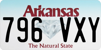 AR license plate 796VXY