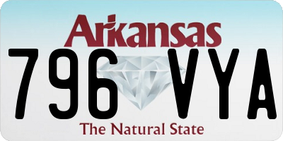 AR license plate 796VYA