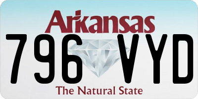 AR license plate 796VYD