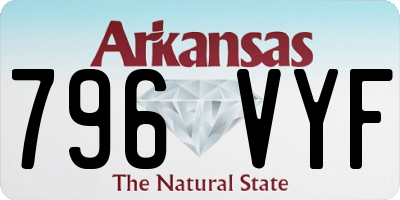 AR license plate 796VYF