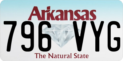 AR license plate 796VYG