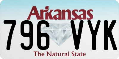 AR license plate 796VYK
