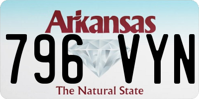 AR license plate 796VYN
