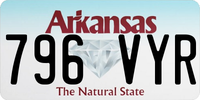 AR license plate 796VYR