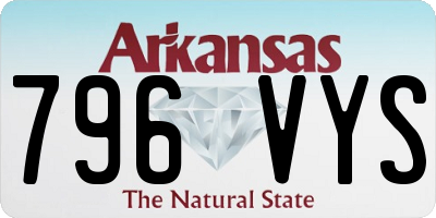 AR license plate 796VYS
