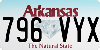 AR license plate 796VYX
