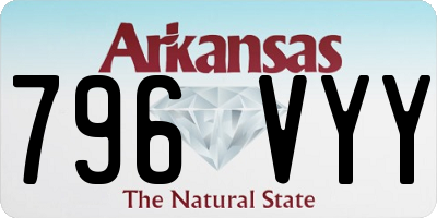 AR license plate 796VYY