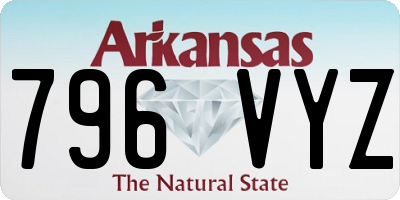 AR license plate 796VYZ