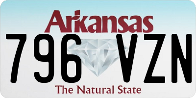 AR license plate 796VZN