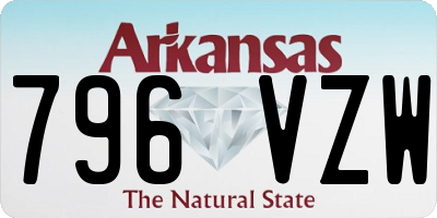 AR license plate 796VZW