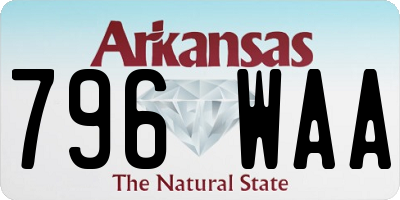 AR license plate 796WAA