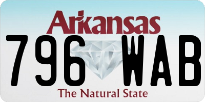 AR license plate 796WAB