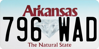 AR license plate 796WAD