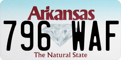 AR license plate 796WAF