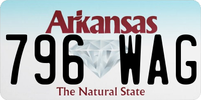 AR license plate 796WAG