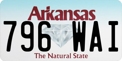 AR license plate 796WAI
