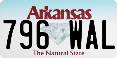 AR license plate 796WAL