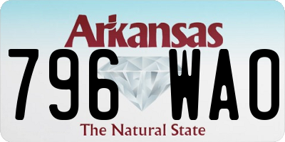 AR license plate 796WAO