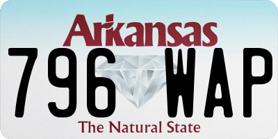 AR license plate 796WAP