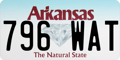 AR license plate 796WAT