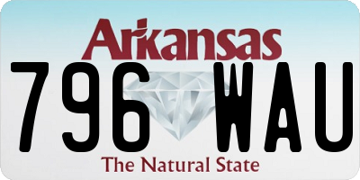 AR license plate 796WAU