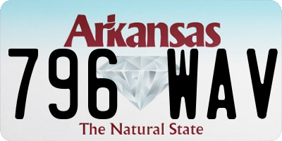 AR license plate 796WAV
