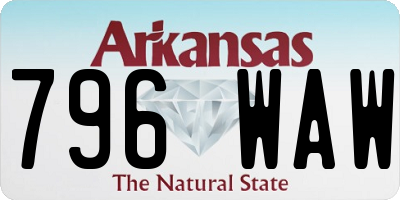 AR license plate 796WAW