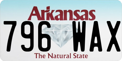 AR license plate 796WAX