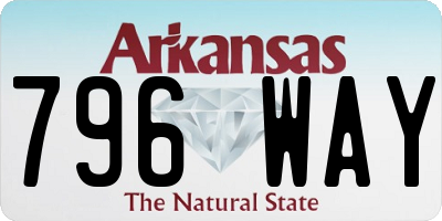 AR license plate 796WAY