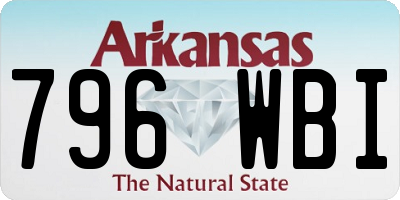 AR license plate 796WBI