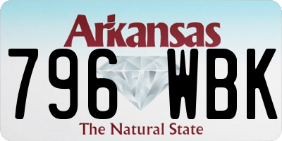 AR license plate 796WBK