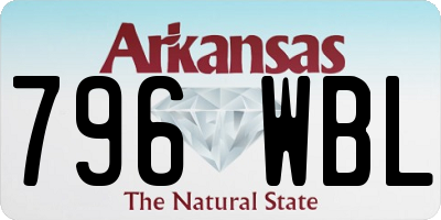 AR license plate 796WBL