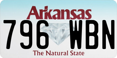 AR license plate 796WBN