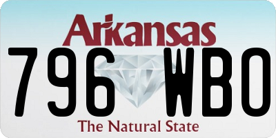 AR license plate 796WBO