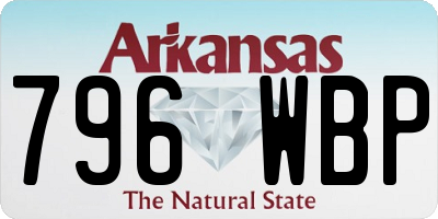 AR license plate 796WBP