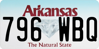 AR license plate 796WBQ